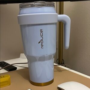 Reduce Light Blue Tumbler with Handle